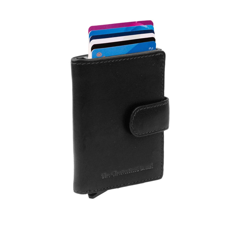 Loughton Full-Grain Leather Card Holder in Classic 100% Full-Grain Leather - Full Exterior Front Profile View | Buy Online