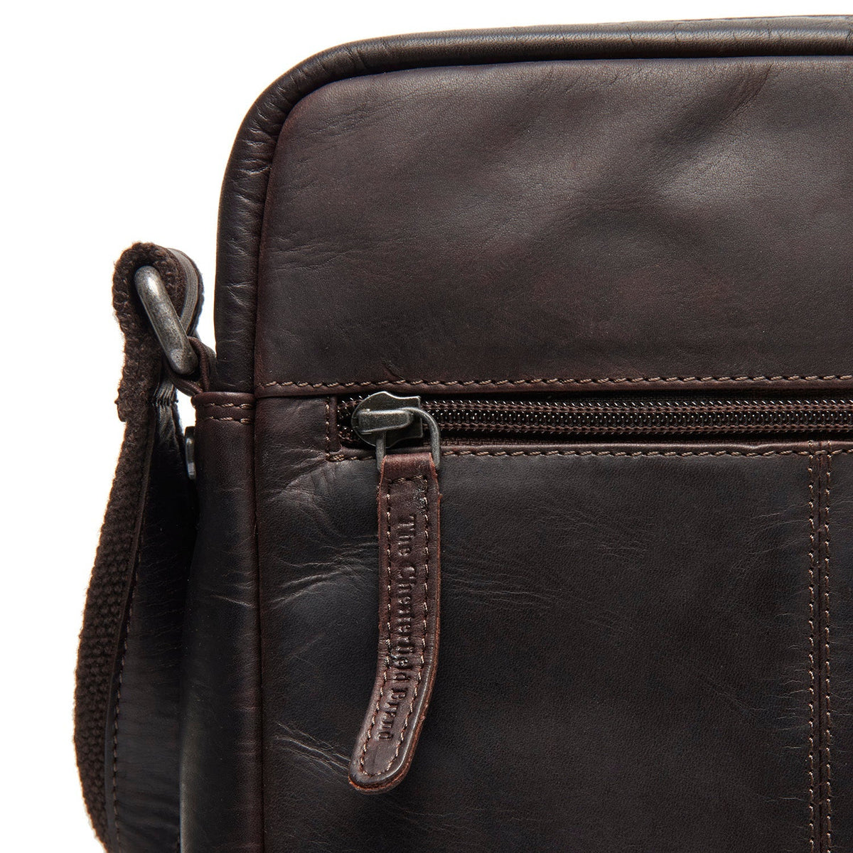 Brown Leather Crossbody Bag Anzora, detail view 3