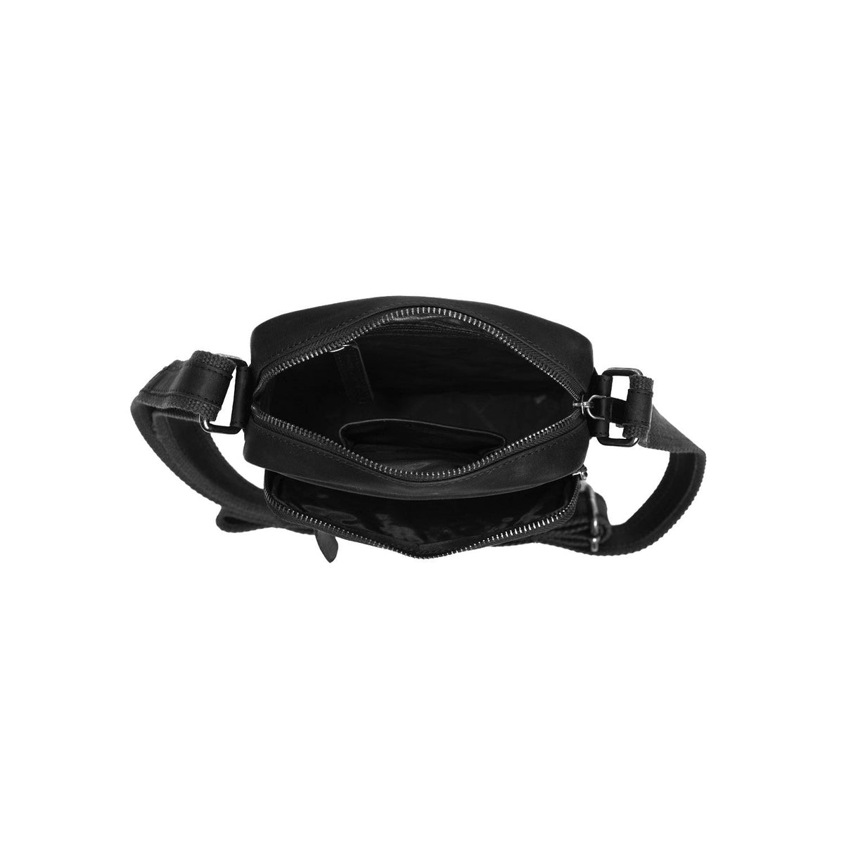 
Birmingham Leður crossbody taska - Hliðarsýn sem sýnir dýpt og rúmmál