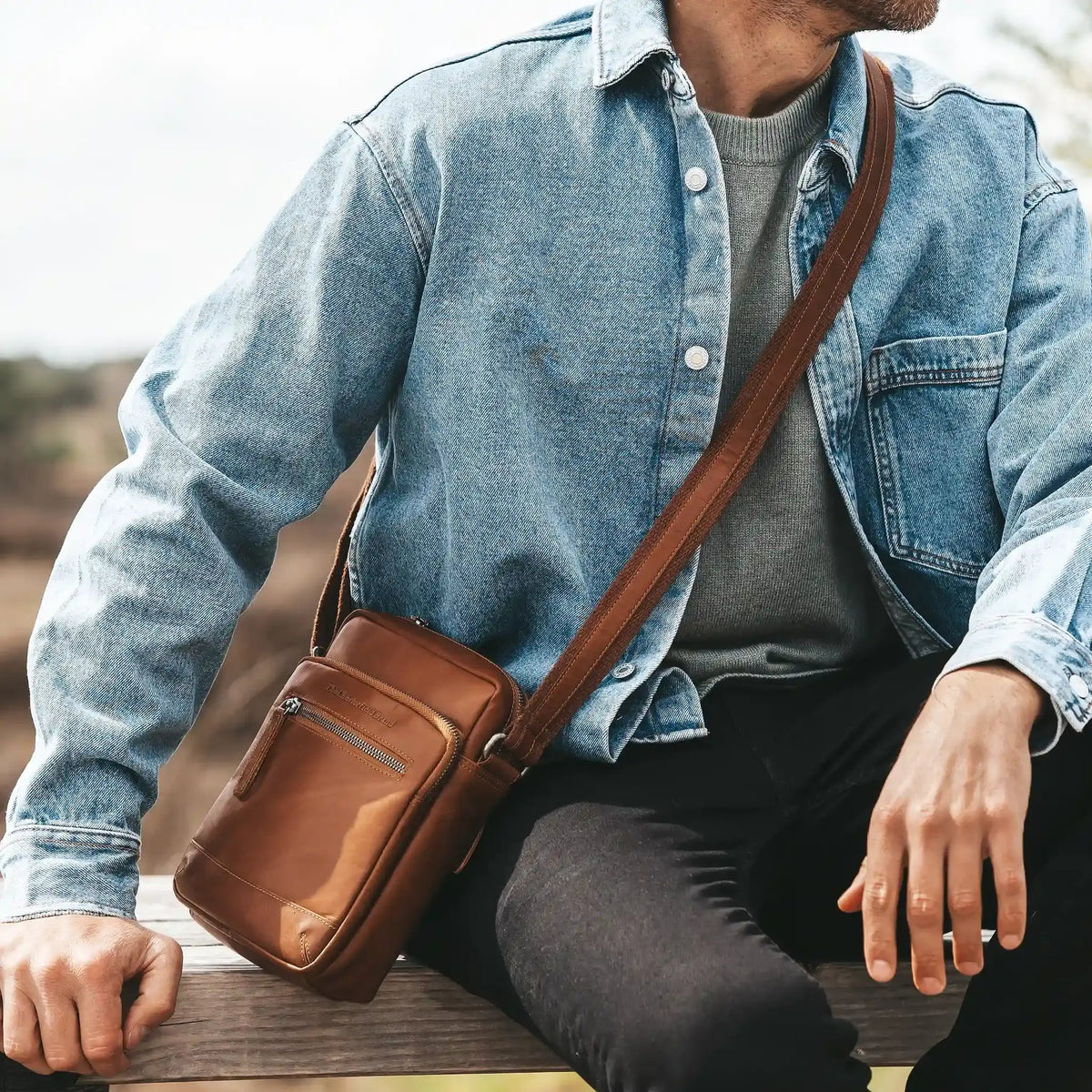 
Birmingham Leður crossbody taska – alternate product view 3