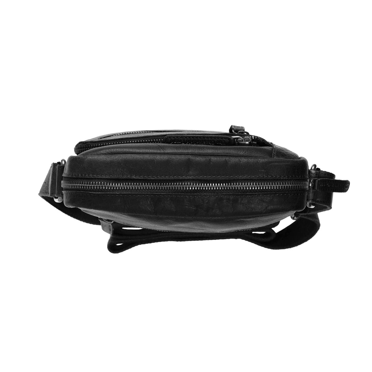 
Dessau Leður crossbody taska - Hliðarsýn sem sýnir dýpt og rúmmál