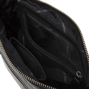 
Classic 100% Full-Grain leather Bag - Að aftan með styrktum leðurólum