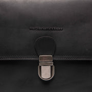
Classic 100% Full-Grain leather Bag - Að aftan með styrktum leðurólum