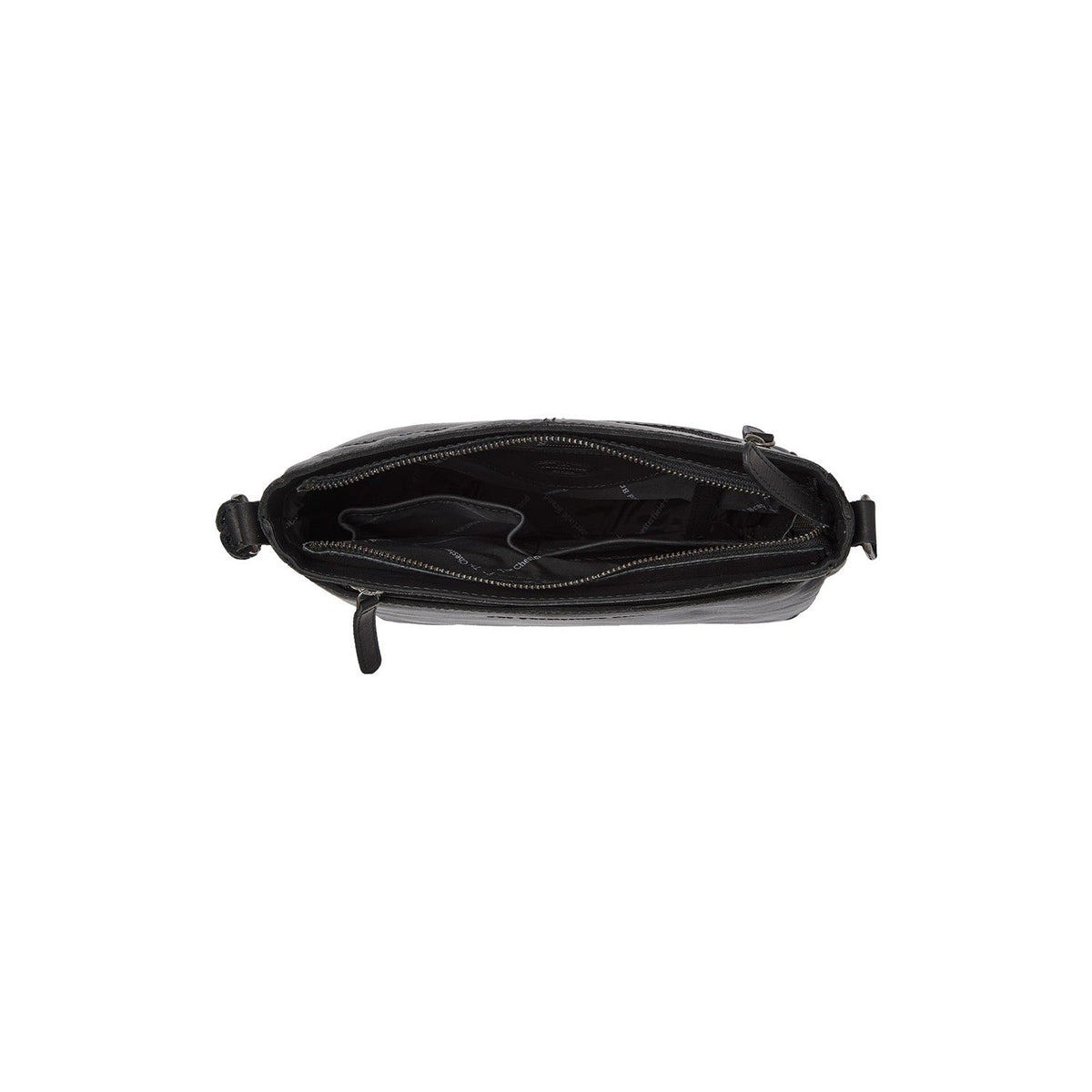 
Mumbai Leður crossbody taska - Hliðarsýn sem sýnir dýpt og rúmmál
