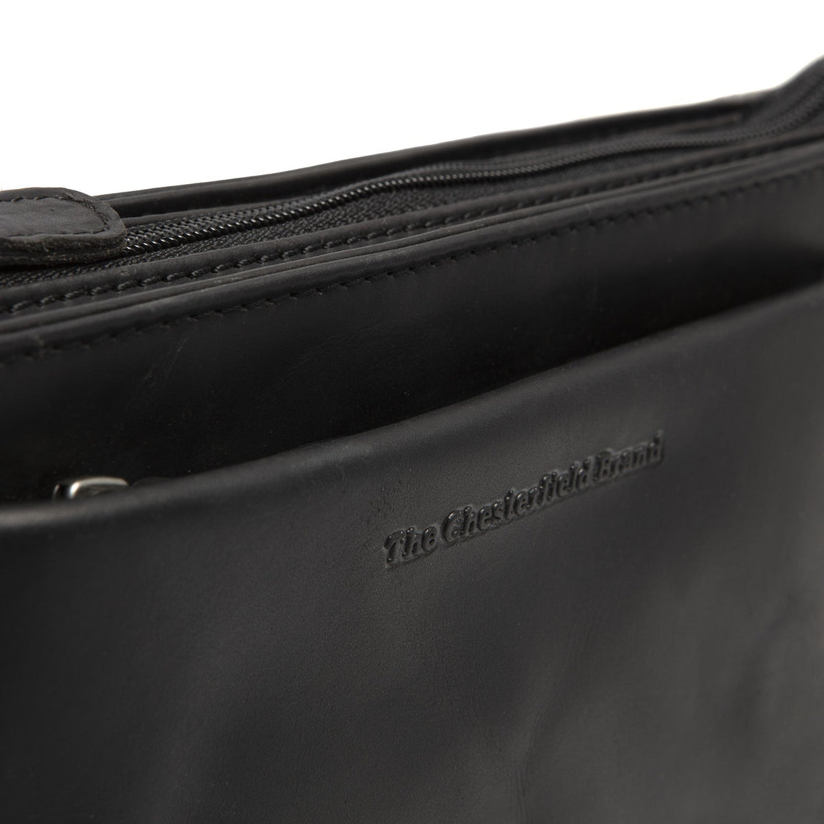 
Southampton Leður crossbody taska - Hliðarsýn sem sýnir dýpt og rúmmál