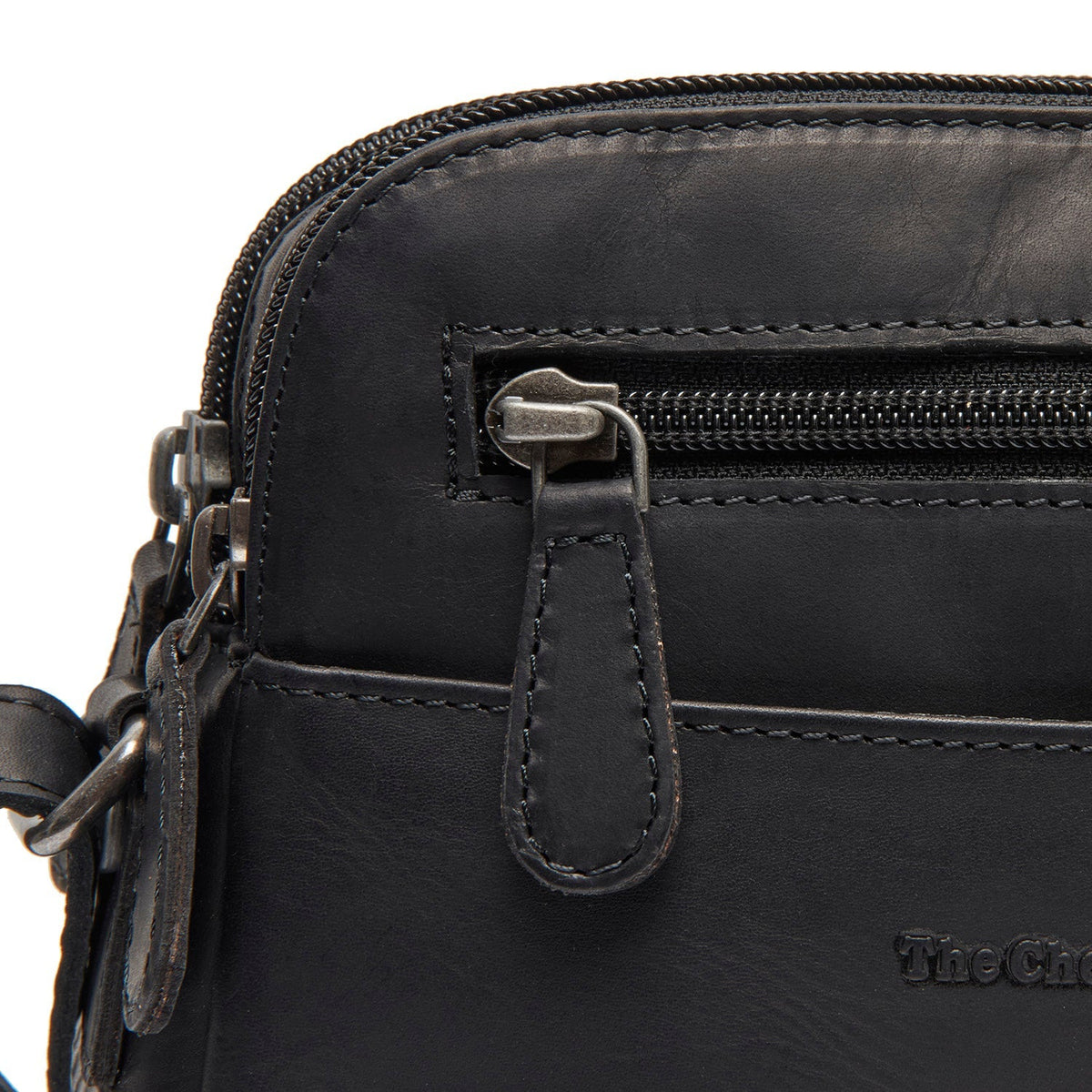 
Classic 100% Full-Grain leather Bag - Að aftan með styrktum leðurólum