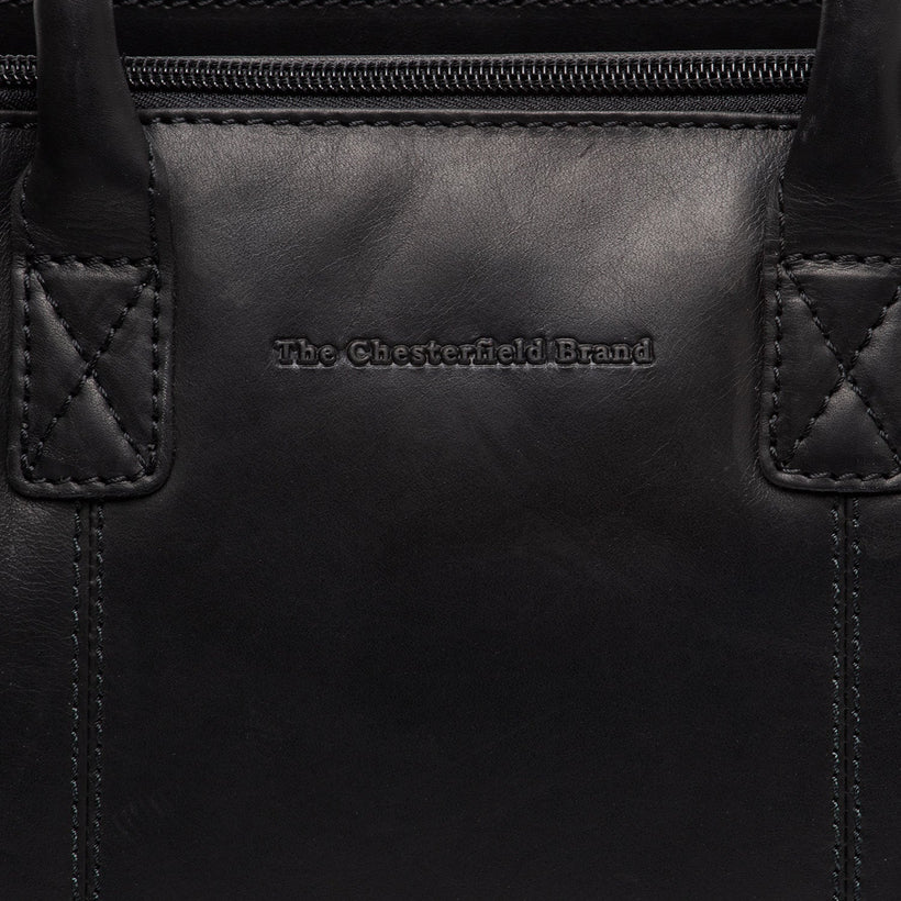 Ezra Full-Grain Leather Handbag fyrir konur