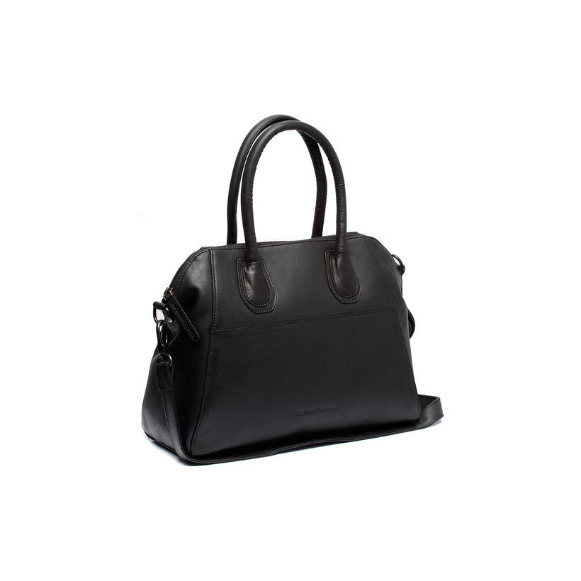 Marsala Full-Grain Leather Handbag fyrir konur