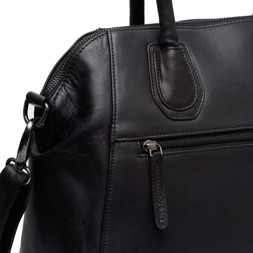 Marsala Full-Grain Leather Handbag fyrir konur