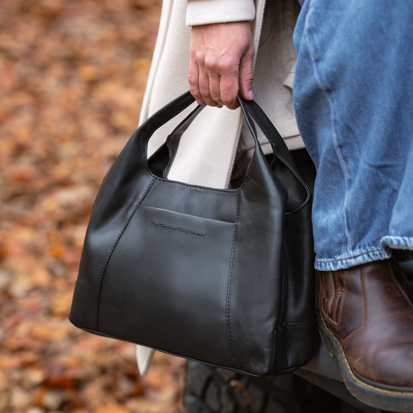 Salina Full-Grain Leather Handbag fyrir konur
