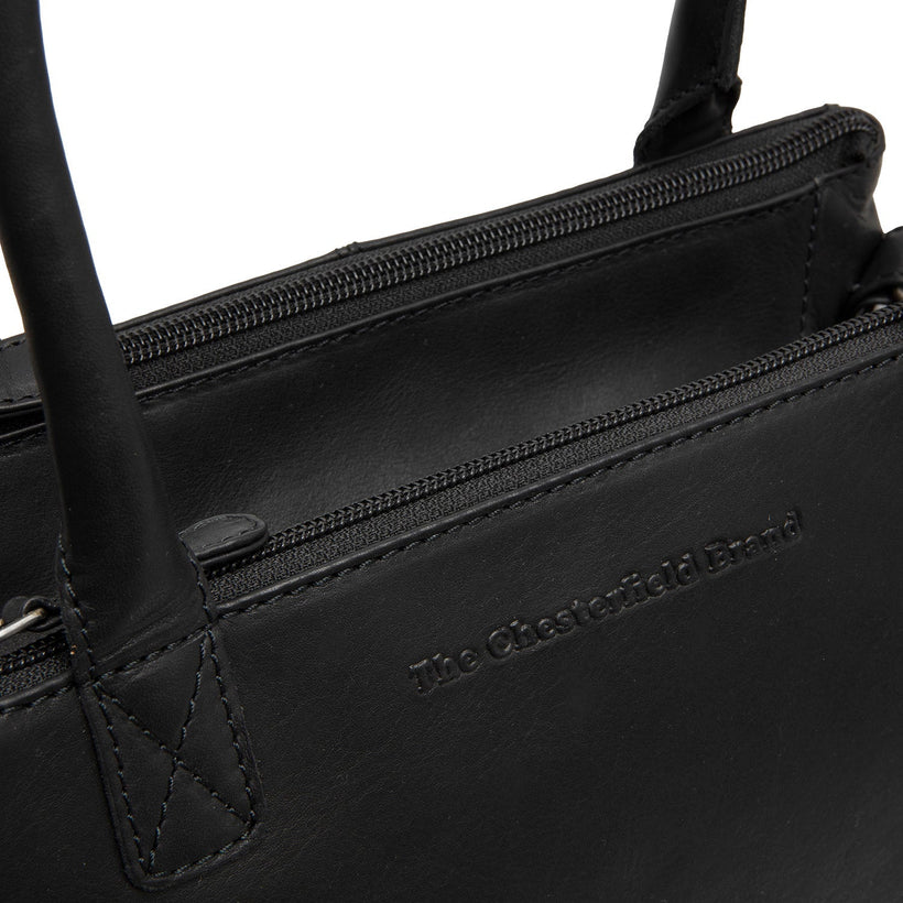 Solvin Full-Grain Leather Handbag fyrir konur