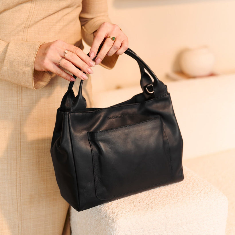 Tenara Full-Grain Leather Handbag fyrir konur