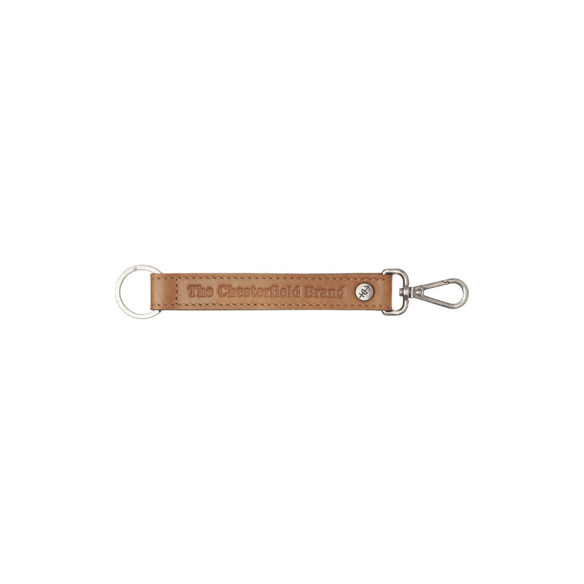 Leather Key Ring Koníak fyrir konur