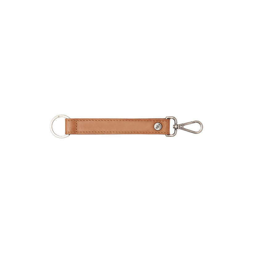 Leather Key Ring Koníak fyrir konur