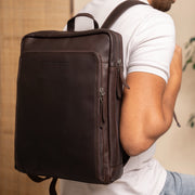 Jasper Full-Grain Leather Laptop Backpack – alternate product view 2