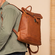 Larsson Full-Grain Leather Laptop Backpack – alternate product view 2
