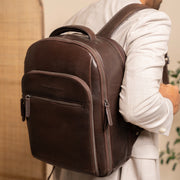 Maggiore Full-Grain Leather Laptop Backpack – alternate product view 2