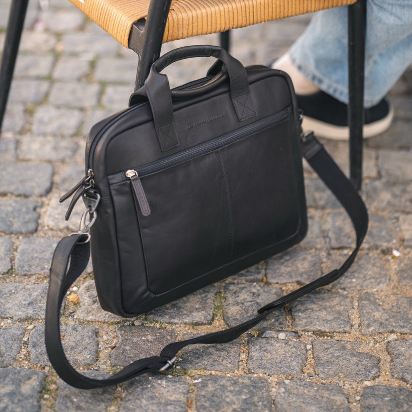Calvi Full-Grain Leather Laptop Bag fyrir konur