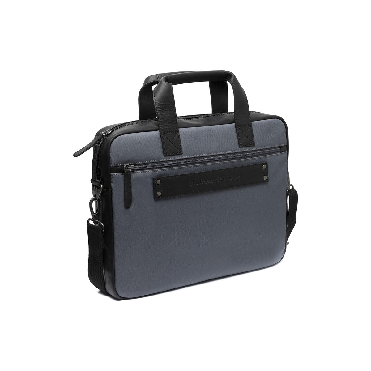 
Light Grey Leather Laptop Bag Narvik, detail view 6