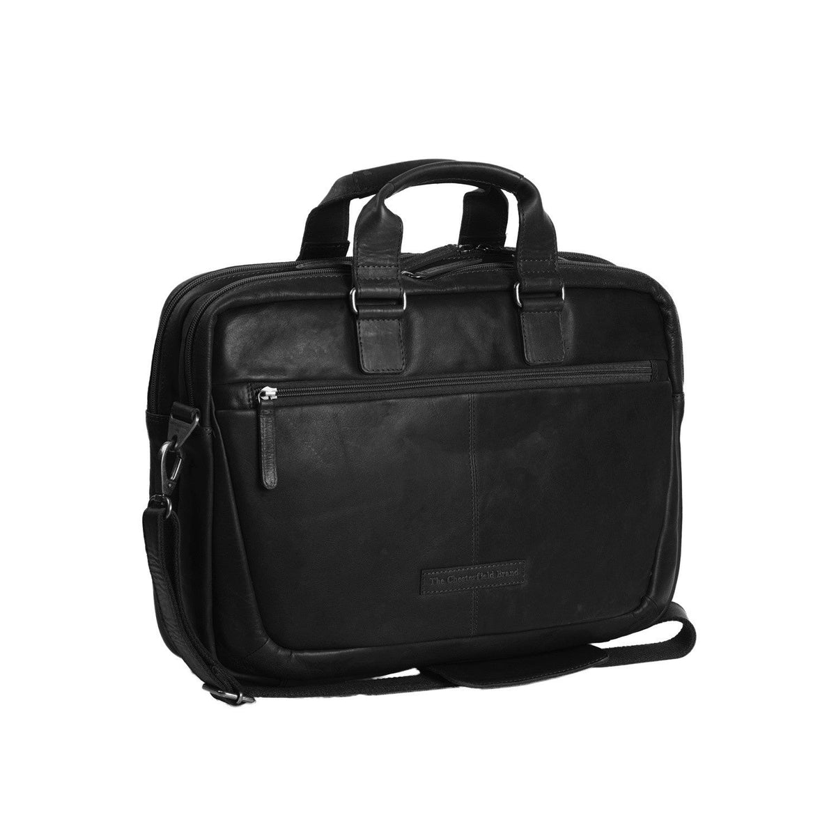 Seth Full-Grain Leather Laptop Bag í ósviknu 100% full grain leðri - Full Exterior Að framan með sniðinni hönnun | Kaupa á netinu