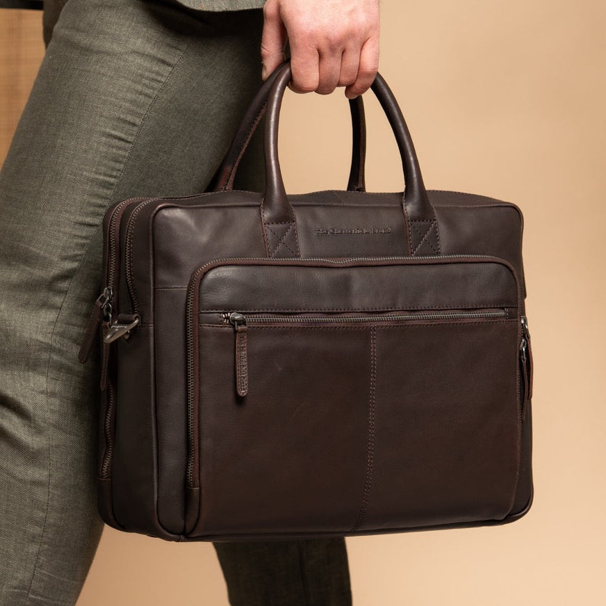 Tacama Full-Grain Leather Laptop Bag – alternate product view 2