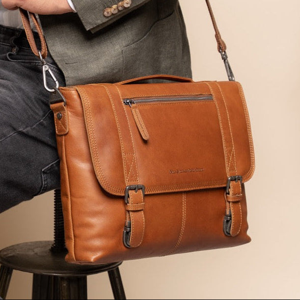 Veneto Full-Grain Leather Laptop Bag fyrir konur