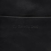 Close-Up Detail of Classic Collar & Heavy-Duty Zipper Hardware on Alesund Full-Grain Leather Phone Bag