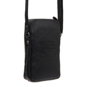 Tailored Rib Cuffs & Hem Craftsmanship Construction Detail on Alesund Full-Grain Leather Phone Bag