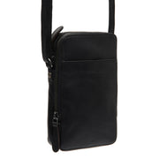 Alesund Full-Grain Leather Phone Bag in Classic 100% Full-Grain Leather - Front Profile View & Tailored Silhouette | Buy Online