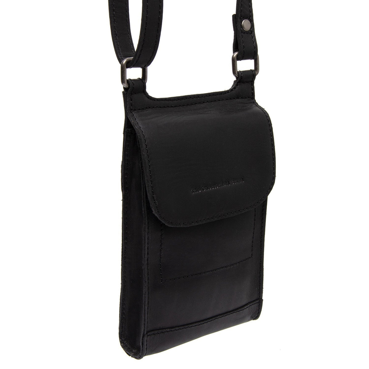 Nebra Full-Grain Leather Phone Bag in Classic 100% Full-Grain Leather - Front Profile View &amp; Tailored Silhouette | Buy Online