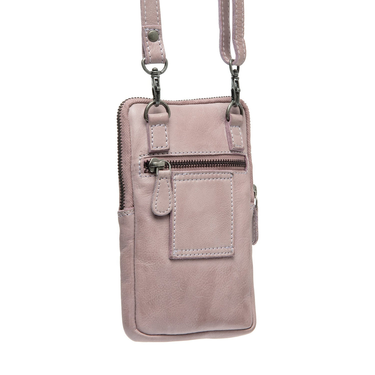
Tailored Rib Cuffs & Hem Craftsmanship Construction Detail on Salta Ósvikið full grain leður Phone Bag