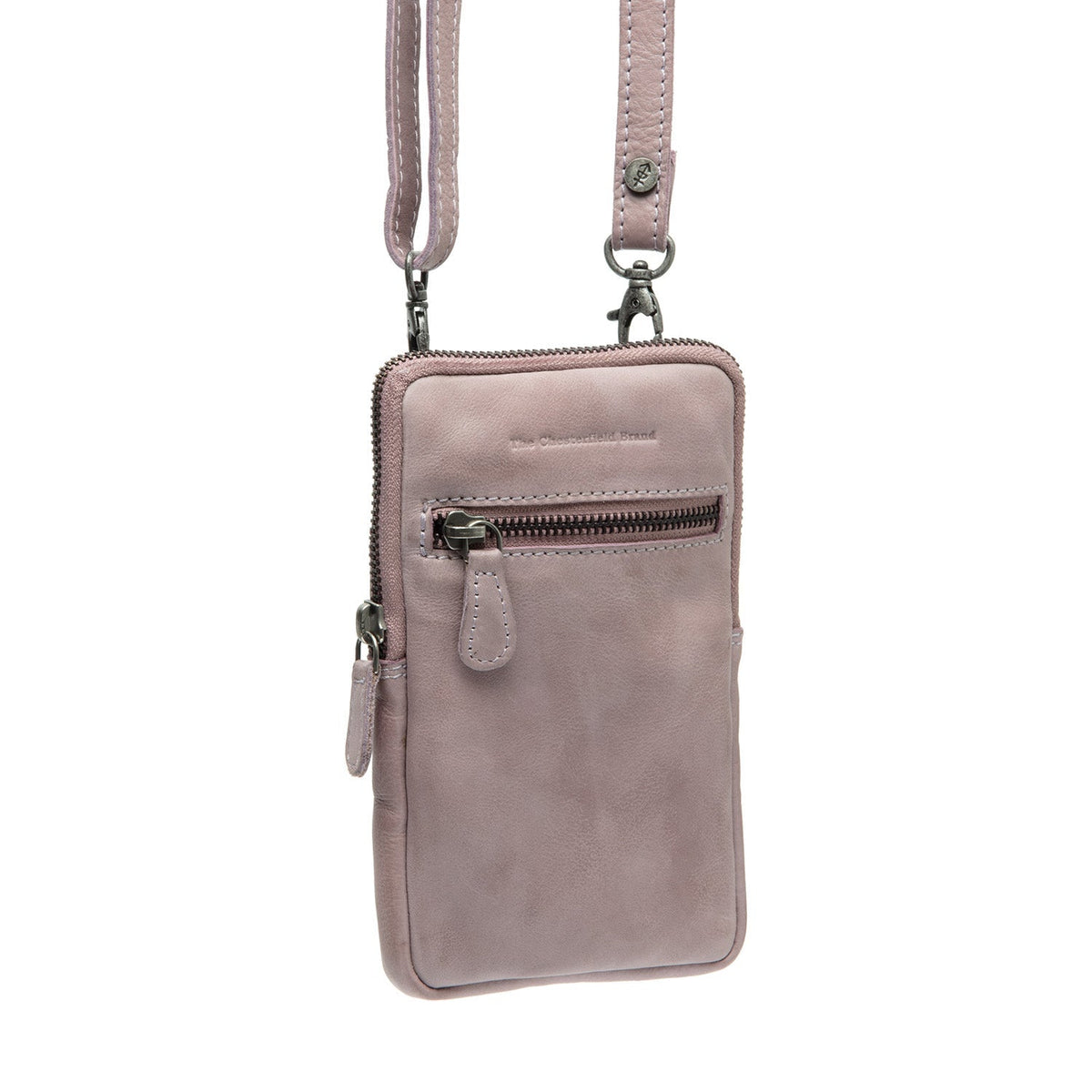 Salta Full-Grain Leather Phone Bag í ósviknu 100% full grain leðri - Að framan með sniðinni hönnun | Kaupa á netinu
