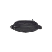 Solid Antique Brass Hardware &amp; Heavy-Duty Dual Zipper Detail on Olvia Full-Grain Leather Shoulder Bag