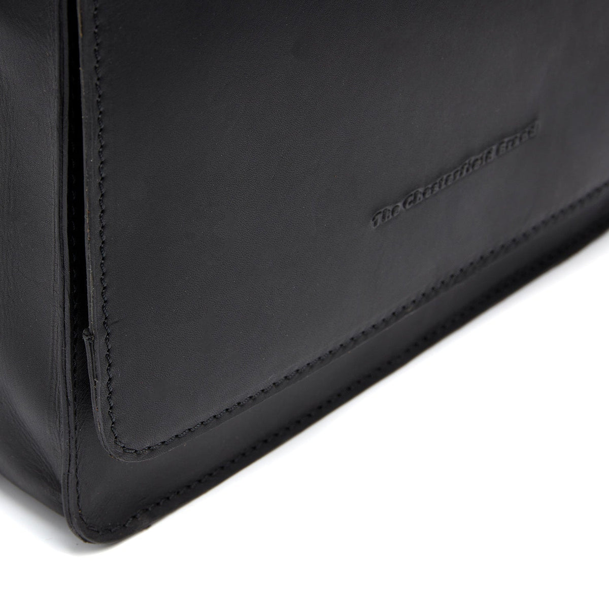 Classic 100% Full-Grain leather Bag - Rear Perspective Showing Reinforced Leather Straps &amp; Stitching