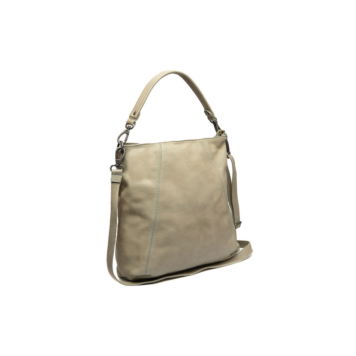 Sintra Full-Grain Leather Shoulder Bag í ósviknu 100% full grain leðri - Full Exterior Að framan með sniðinni hönnun | Kaupa á netinu