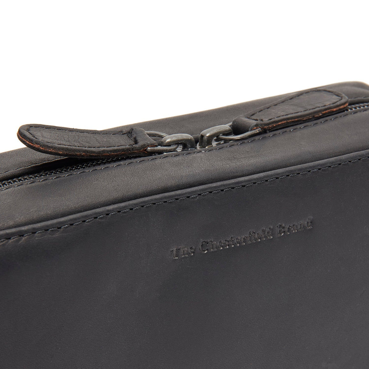 Leather Tech-Organizer Ardan - Lateral Side Profile View Showing Sleeve Cut &amp; Athletic Taper Fit