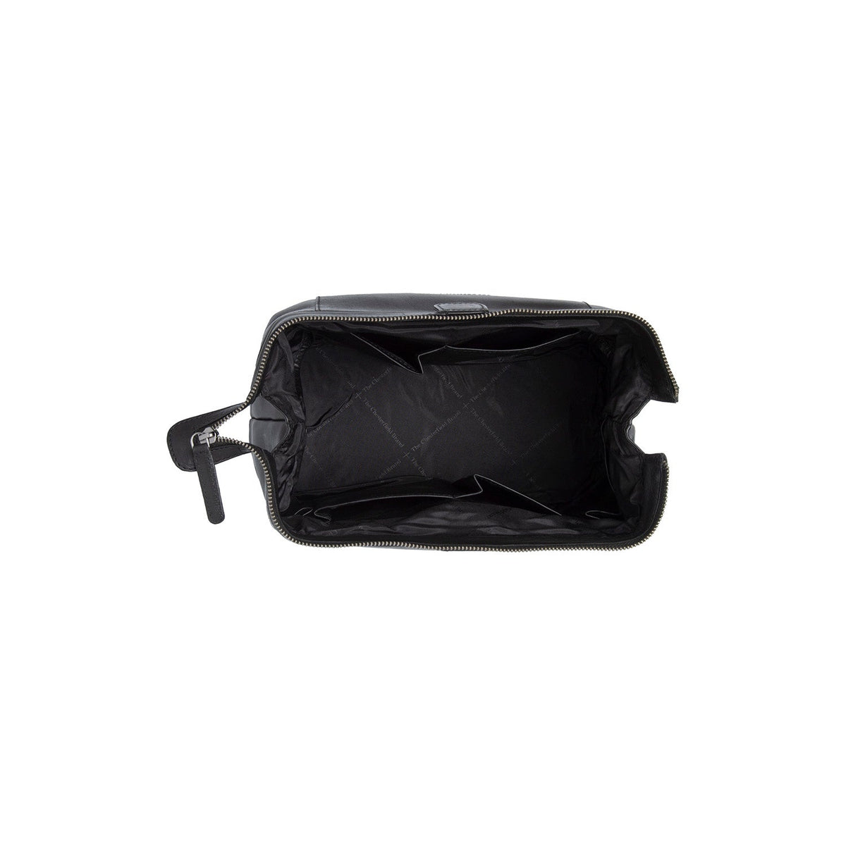 
Nærmynd of Classic Collar & Heavy-Duty Zipper Hardware on Biassa Leður snyrtitaska