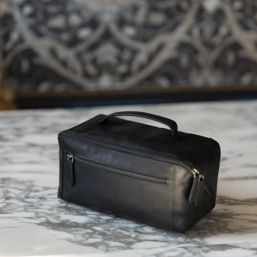 Elmia Full-Grain Leather Toiletry Bag fyrir konur