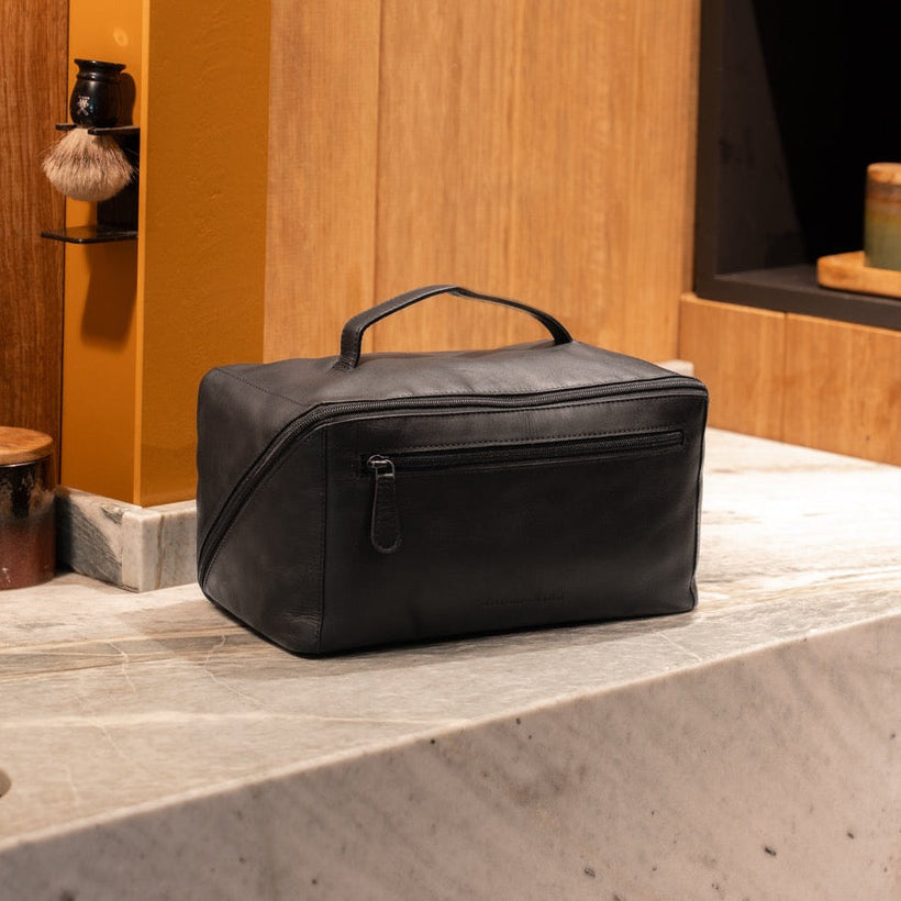 Trevia Full-Grain Leather Toiletry Bag fyrir konur