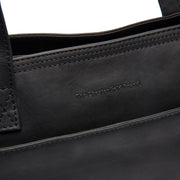 
Classic 100% Full-Grain leather Bag - Að aftan með styrktum leðurólum