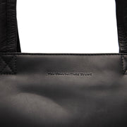 
Classic 100% Full-Grain leather Bag - Að aftan með styrktum leðurólum