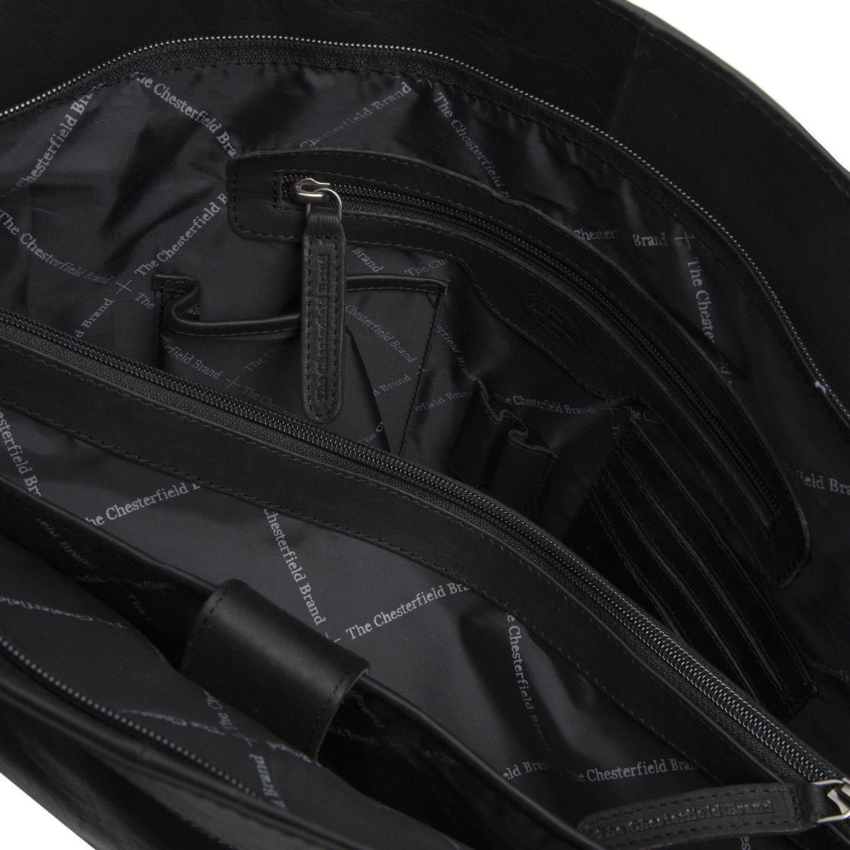 
Classic 100% Full-Grain leather Bag - Að aftan með styrktum leðurólum