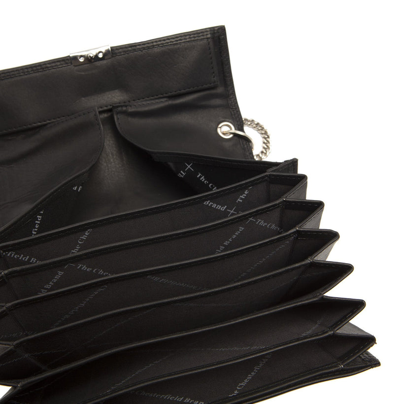 Elba Full-Grain Leather Waiter Wallet fyrir konur