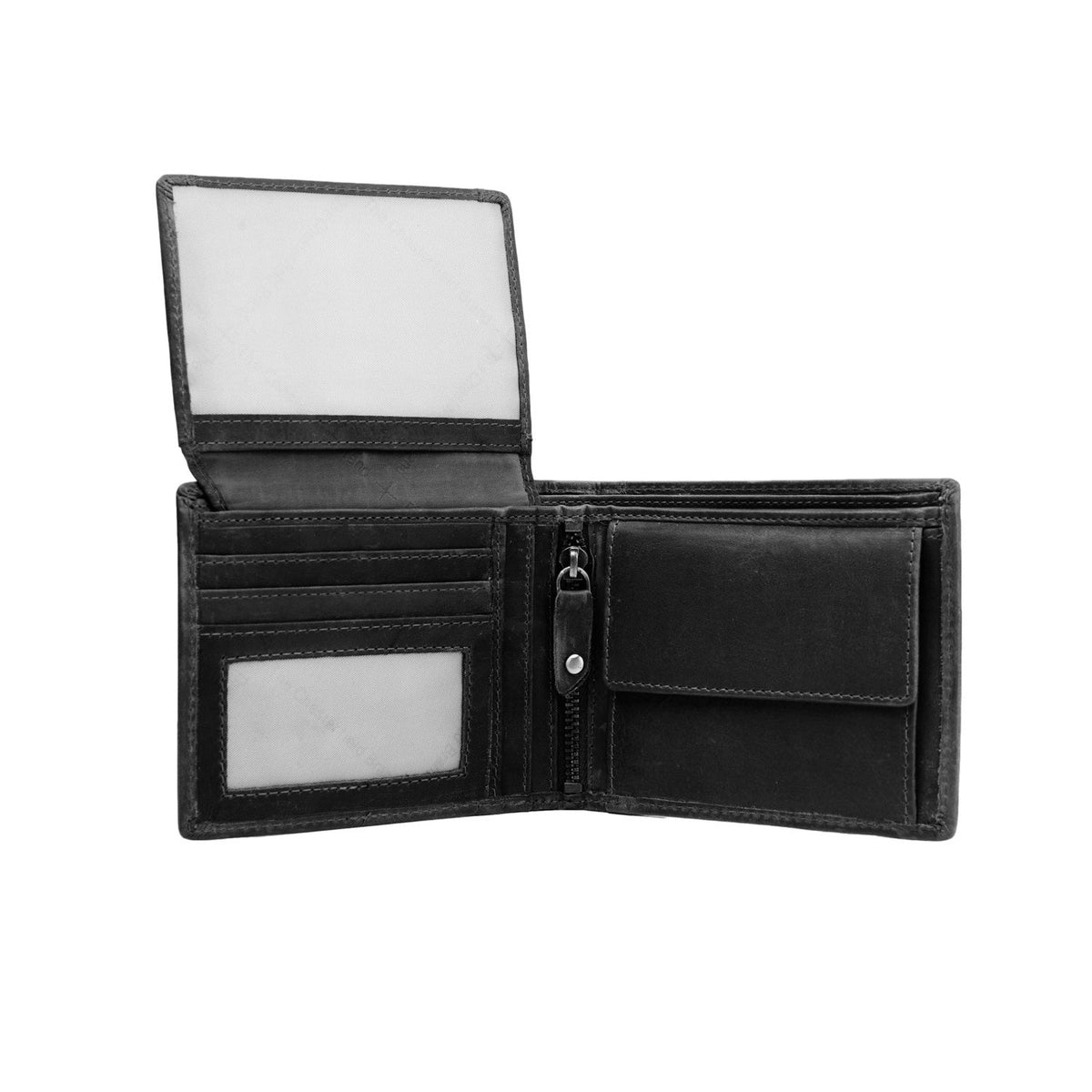 
Classic 100% Full-Grain leather Wallet - Að aftan með styrktum leðurólum