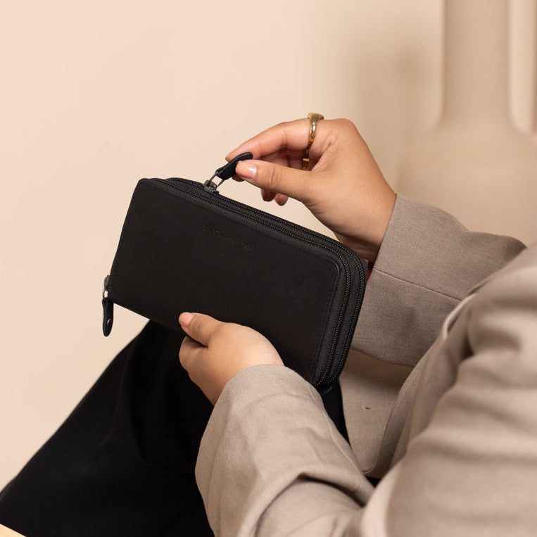 Hadley Full-Grain Leather Wallet fyrir konur