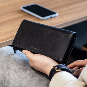 Hampton Full-Grain Leather Wallet fyrir konur