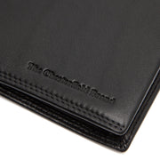 Solid Antique Brass Hardware &amp; Heavy-Duty Dual Zipper Detail on Hanson Full-Grain Leather Wallet