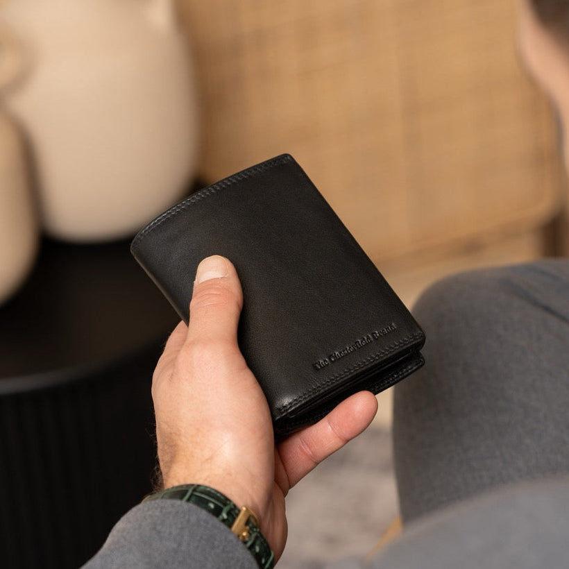 Leroy Full-Grain Leather Wallet fyrir karla