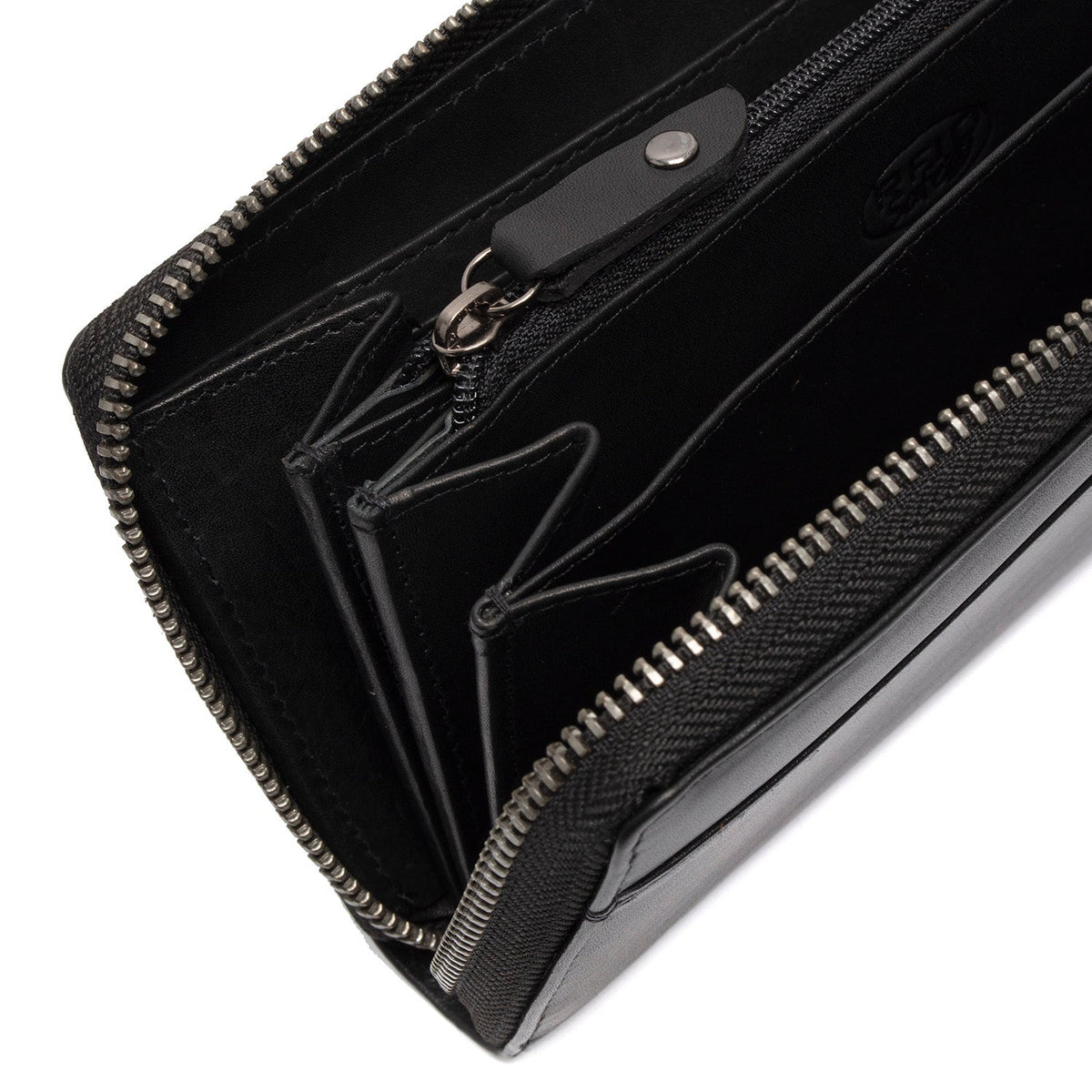 
Classic 100% Full-Grain leather Wallet - Að aftan með styrktum leðurólum