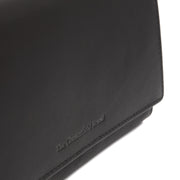 Solid Antique Brass Hardware &amp; Heavy-Duty Dual Zipper Detail on Mirthe Full-Grain Leather Wallet